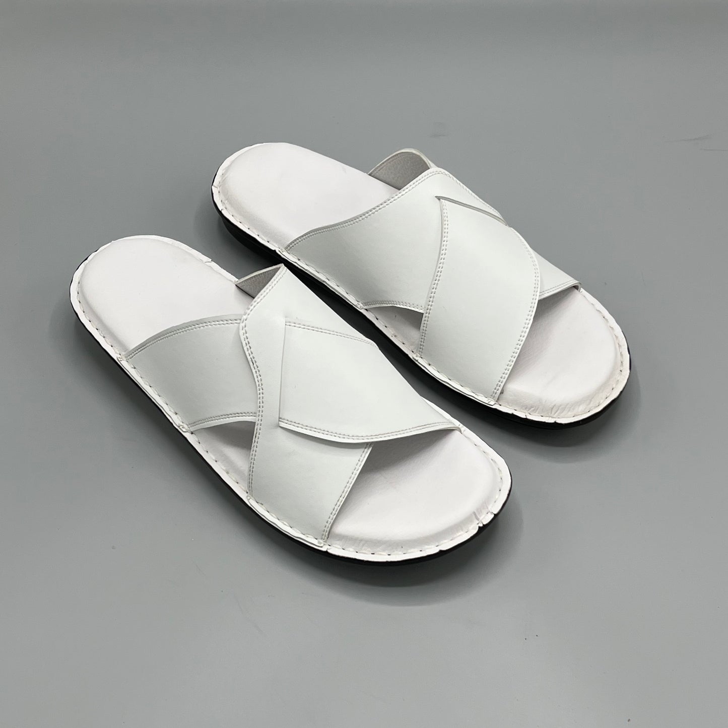 Handmade Slippers ( Soft Sole White )