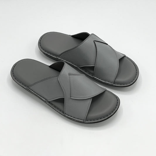 Handmade Slippers ( Soft Sole Grey )